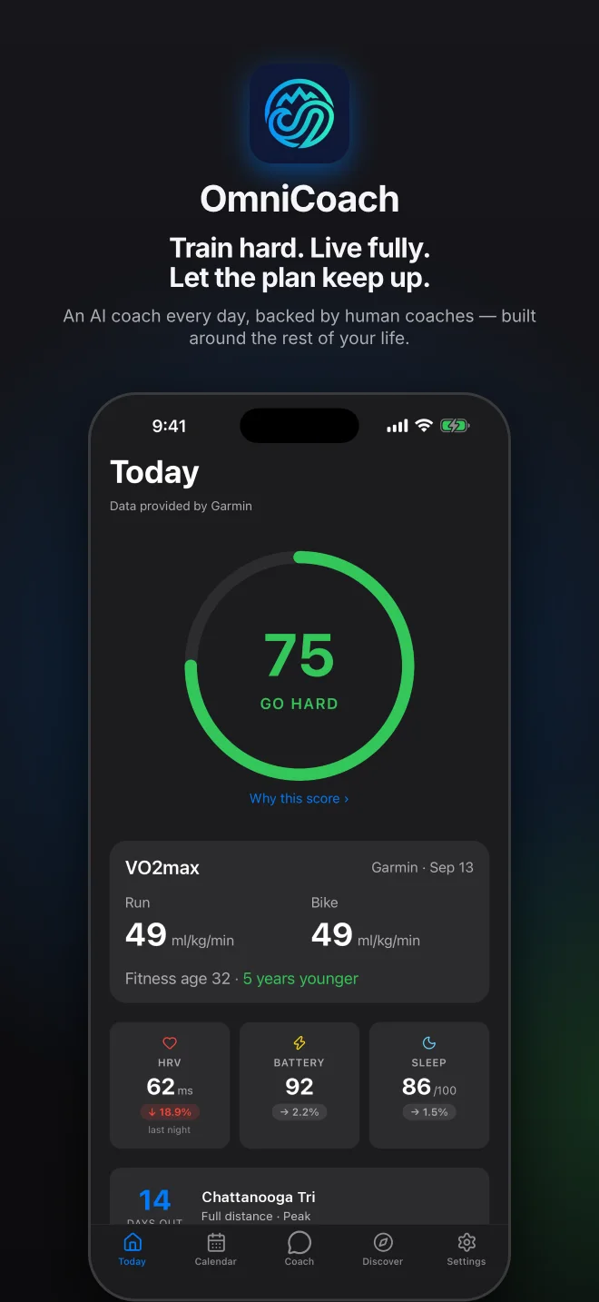 Captura do OmniCoach na App Store: Hoje