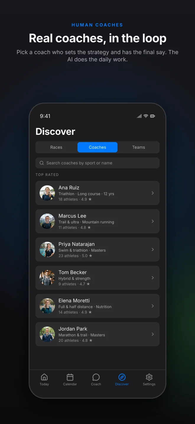 Captura do OmniCoach na App Store: Treinadores